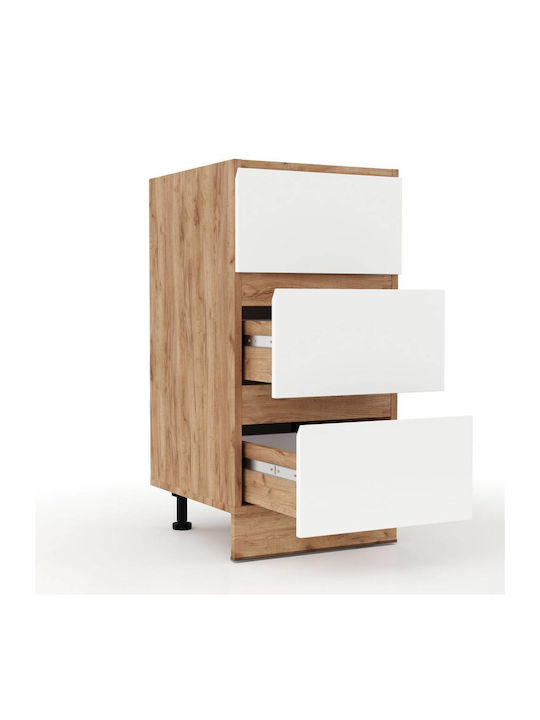 Soft Kitchen Floor Drawer Unit White 40x46x81.5pcs