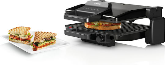 Bosch Sandwich Maker Grill cu Plăci Detasabile 2000W Neagră