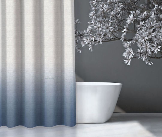 Guy Laroche Mykonos Duschvorhang Stoff 240x185cm Light Blue