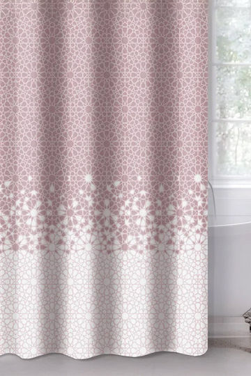 Saint Clair Abstract Fabric Shower Curtain 180x200cm 117 Pudra