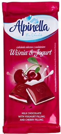 Alpinella Milk Chocolate Cherry Yogurt Filling 100g 1pc