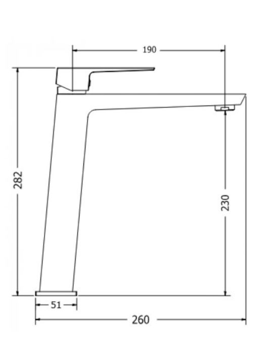 Viospiral Pietra Mixing Tall Sink Faucet Bronze