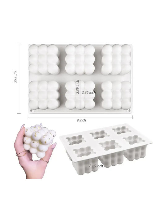 Formă de Patiserie pentru Chec Rotund din Silicon 3x3x5.74buc 1buc