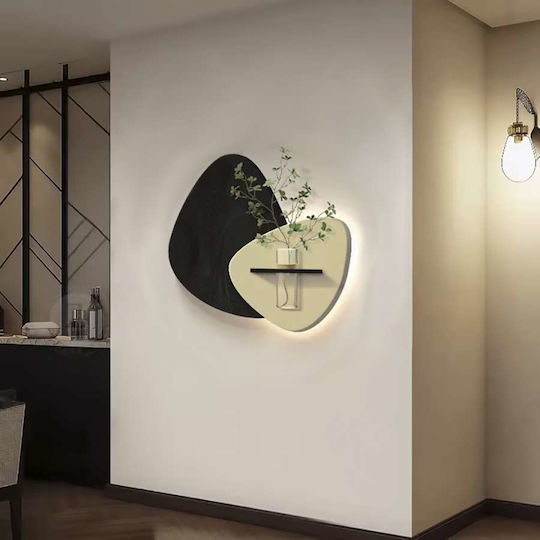 Atman Modern Wall Lamp Panel with Integrated LED and Warm to Cool White Light Black 3x50x12cm