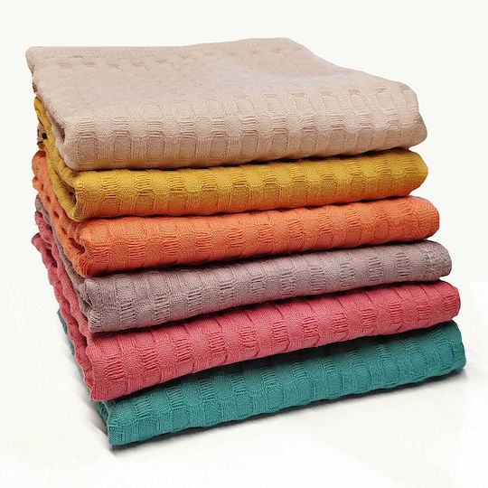 Nef-Nef Homeware Main Tea Towel from 100% Cotton in Yellow Color 45x68cm Nef-Nef Homeware Main Tea Towel from 100% Cotton in Yellow Color 45x68cm