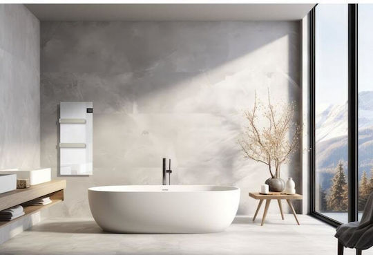 Radialight Silk Electric Towel Rail With Glass Front 750W 90x40cm White