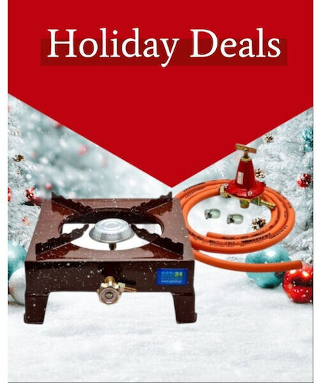 Liquid Gas Countertop Single Burner Brown