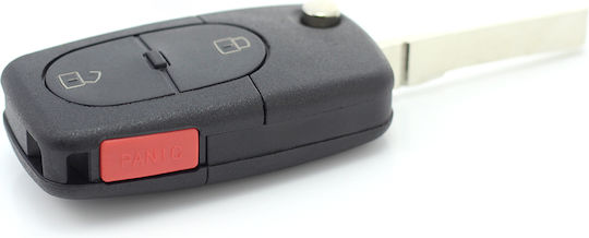 Carguard Audi Калъф За Ключ Switchblade 2+1 Бутона Бутон За Паника Батерия Cr 2032