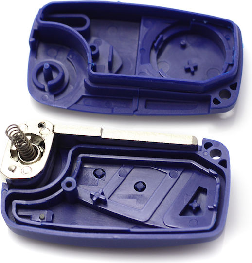 Fiat Knife-type Key Case 3 Buttons Blue