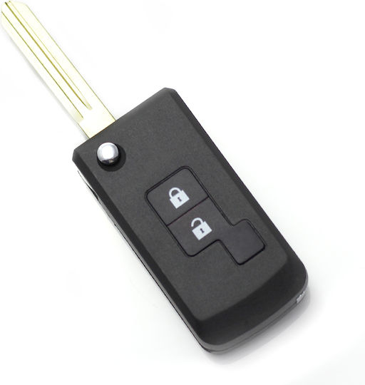 Nissan 2+1 Button Folding Key Case Square Model Modified