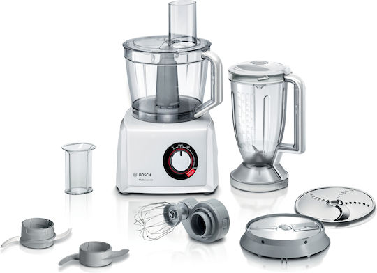 Bosch Multifunctional Food Processor 1000W with Pot 3.9lt and Jug Blender White