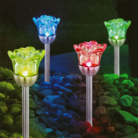 Solarleuchte Rose 1 RGB LED 8 x 36,5 cm