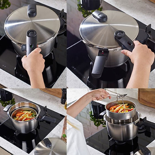 Fissler Vitaquick Premium Бързи готварски тенджери Set Quattro 8лт и 4лт