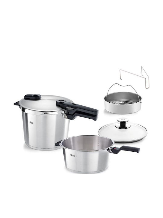 Fissler Vitaquick Premium Бързи готварски тенджери Set Quattro 8лт и 4лт