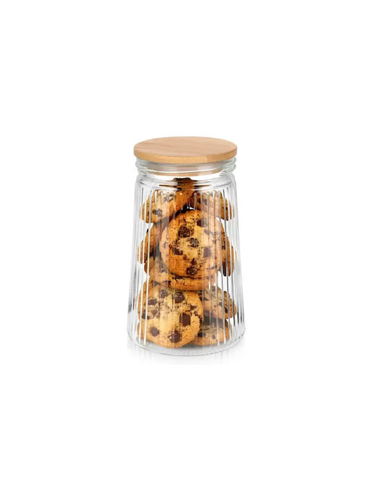 Vilde Vase General Use with Lid Glass Transparent 1000ml