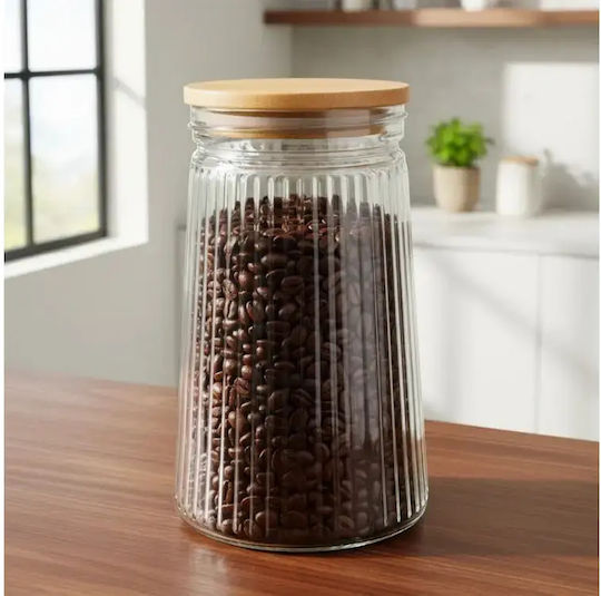 Vilde Vilde Allgemeine Verwendung Glas Transparentes Vasen mit Deckel 1000ml