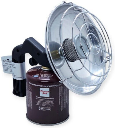 Eurocamping 1229 Gas Heater 1900W Silver 23x22x29cm