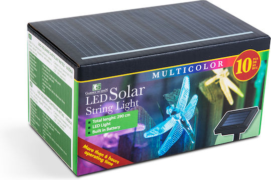 Solar Led Lamp Dragonfly 2.9 M 10 Colored Leds