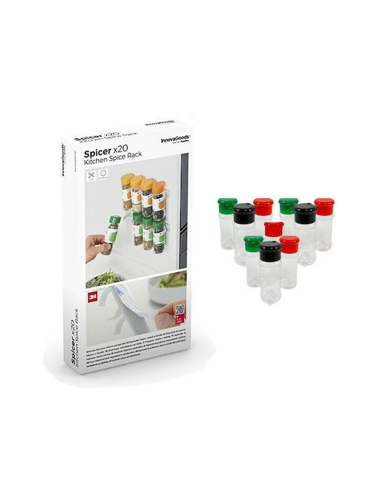 InnovaGoods Plastic Wall Mounted Spice Rack Organizer