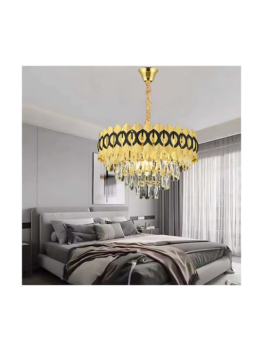 Alista Home Candelabru 8xE14 Ø49cm cu Cristale Auriu AT1CT-IM1P-HT2L-CC8942/500