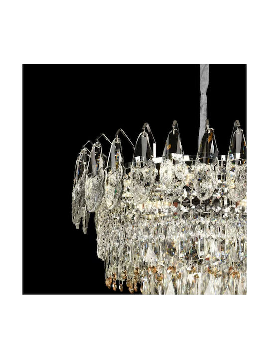 Alista Home Candelabru 9xE14 Ø49cm cu Cristale Transparent AT1CT-IM1P-HT2L-CC6687/500CR