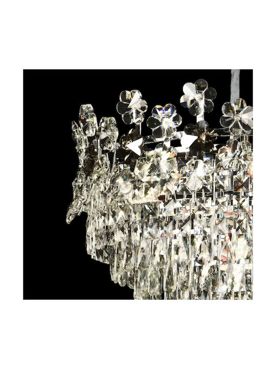 Alista Home Candelabru 9xE14 Ø49cm cu Cristale Transparent AT1CT-IM1P-HT2L-CC6705/500CR