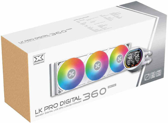 Xigmatek LK Pro 360 Digital Arctic Υδρόψυξη AIO CPU με 3 Ανεμιστήρες 120mm και ARGB Φωτισμό Λευκή