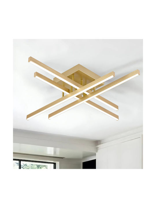 Alista Home Plafonieră de Tavan Aurie cu LED Integrat
