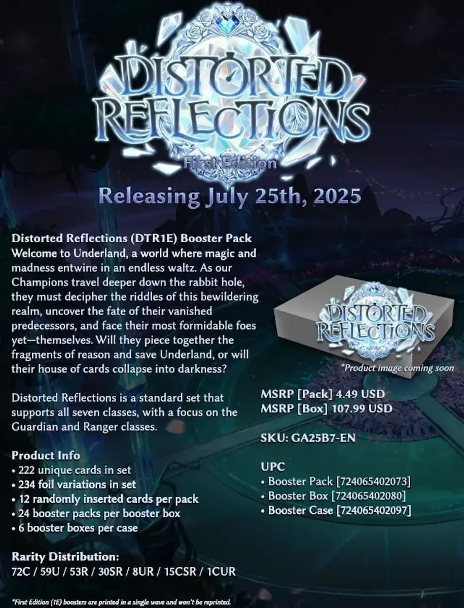 Grand Archive Tcg Distorted Reflections Ediția 1 Cutie Booster