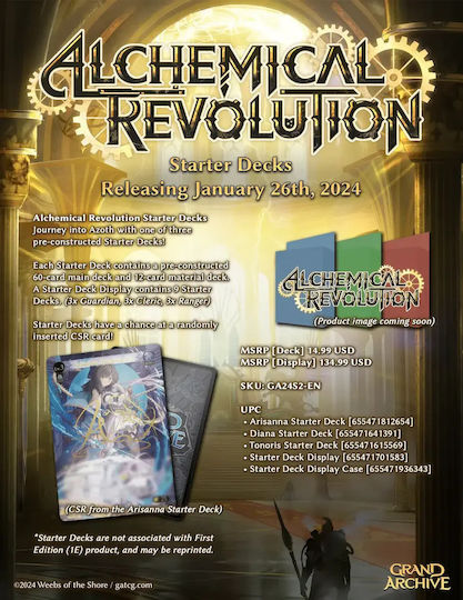 Grand Archive Tcg: Alchemical Revolution - Tonoris Starter Deck