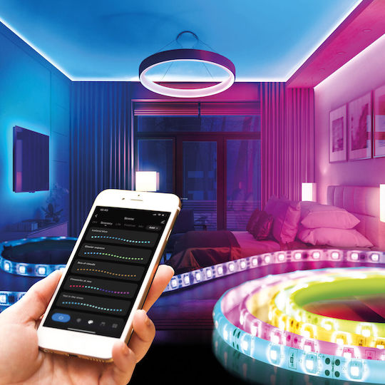 Alista Home Inteligent Bandă LED Wi-Fi 220V RGB Lumină 2m Tip SMD5050 cu Sursă de alimentare & Telecomandă