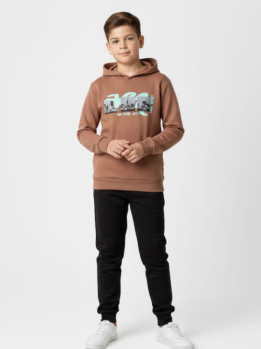 Kids Sweatpants Set Terracotta 2pcs