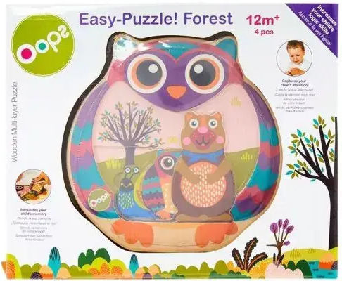 Holz Kinderpuzzle Kinderpuzzle Eule 9 Teile Oops