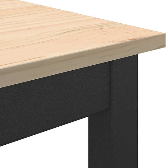 Table Bar from Solid Wood Natural 110x55x105cm