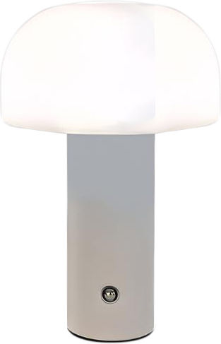 Atman Metal Table Lamp with White Shade and Base