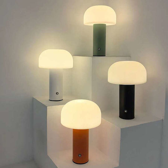 Atman Metal Table Lamp with White Shade and Base