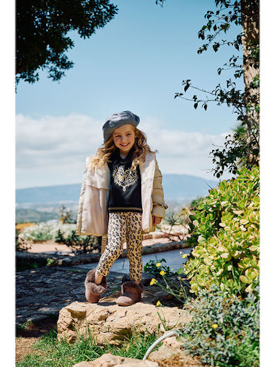 Kids' Fur Double Sided with Hood Beige