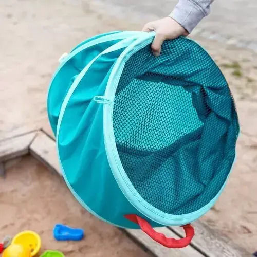Детска кошница за съхранение сгъваема Син 56x46см 1бр