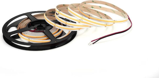 Redled LED-Streifen 24V Kaltweiß Licht 5m Typ COB mit Netzteil