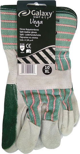 Ferreli Gloves for Work Green Leather-Cotton 1pcs