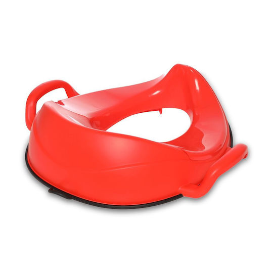 My Carry Potty Little Trainer Seat Toddler Toilet Seat with Handles Red