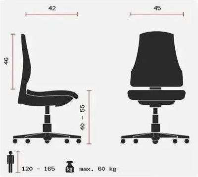Schreibtischstuhl Gray 1Stück