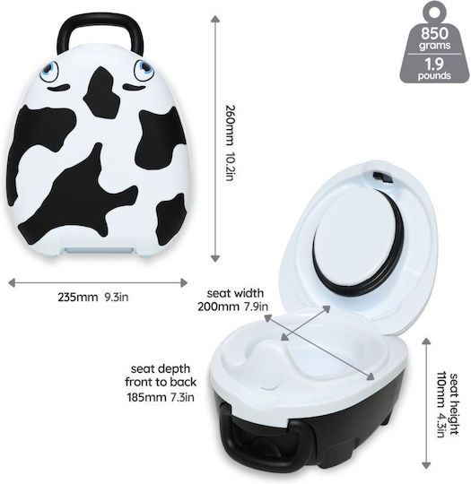 My Carry Potty Portable Potties Cow White up to 50kg