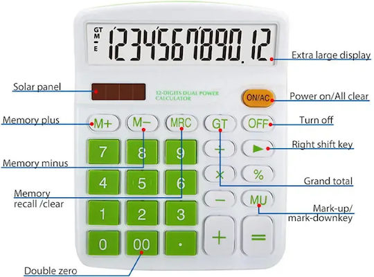 Osalo Calculator 12 Cifre în Culoarea Roz 1buc