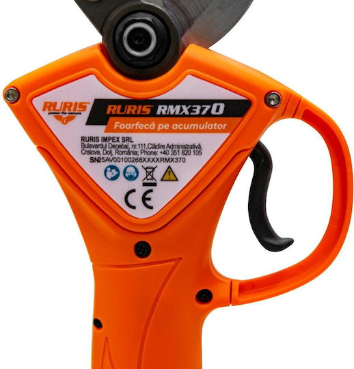 Ruris RMX 370 Foarfecă de tăiere Baterie 20V 1x4Ah cu Diametru Maxim de Tăiere 37mm