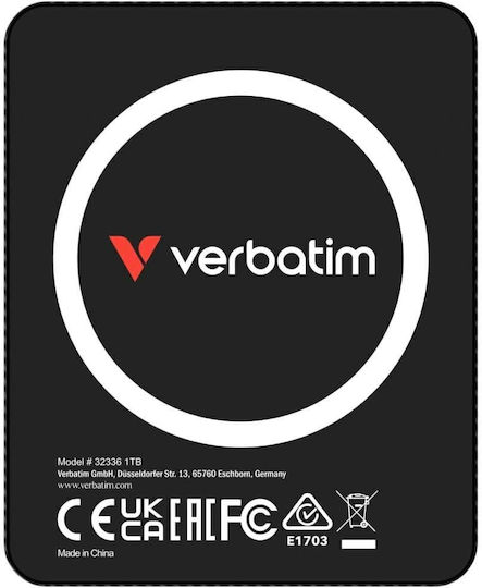Verbatim Snapback Ultra Slim USB-C Εξωτερικός SSD 1TB 2.5" Μαύρο