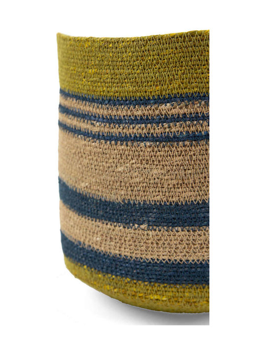 Soulworks Decorative Basket Wicker Yellow 21x21x24cm