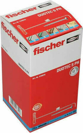 fischer Kit Βιδωτού Γάντζου + Επιτοίχιου Βύσματος 5cm Oops Plastic 10x50mm