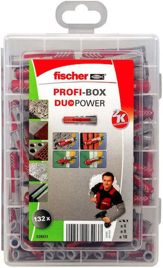 fischer Schraubanker Kunststoff 132Stück