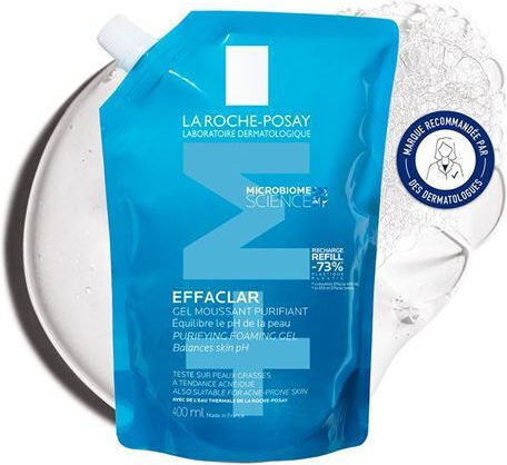 La Roche Posay Effaclar Refill Gel Cleansing Face for Acne-Prone Skin 400ml